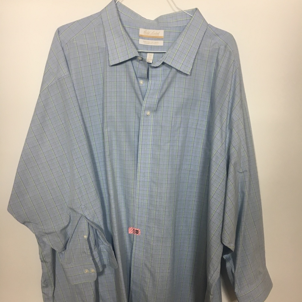Gold Label - Button Up - Blue W/ Green - 22/34-35